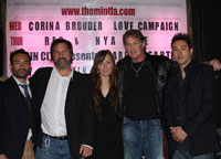 Corina Brouder after her performance at The Mint in Los Angeles last night with David Hasselhoff and the representatives from Solters and Digney.