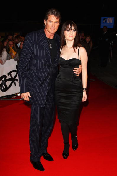Cornelia Brouder with David Hasselhoff at the Brit Awards 2009