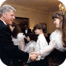 Corina meets President Clinton, March 17, 1995