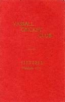 Vassall cricket 1971 - fixtures