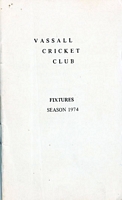 Vassall cricket 1974 - fixtures