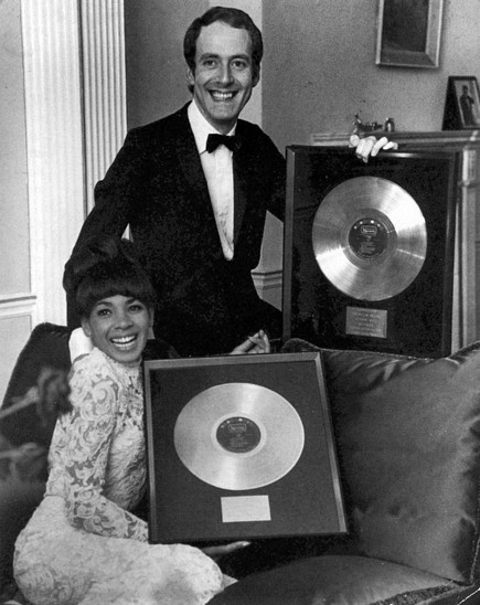 Shirley Bassey and JohnBarry - Goldfinger gold discs