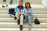Ruud Rozemeijer with Sian Barry Prendergast at the steps of the British Museum, Saturday 18 June 2011